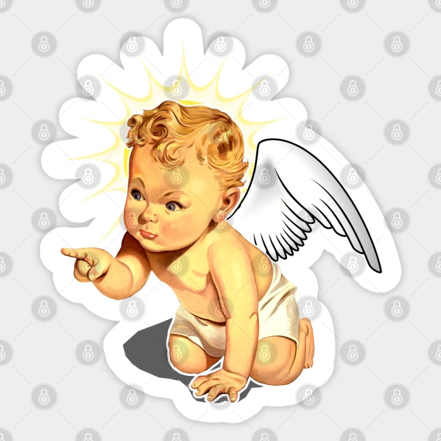 Baby angel Sticker by Marccelus